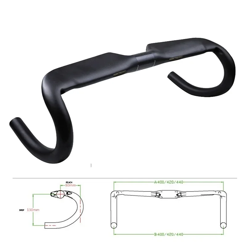 Suitable for EC90 full carbon fiber bicycle bend handle, broken wind bend handle, handlebar inner wiring