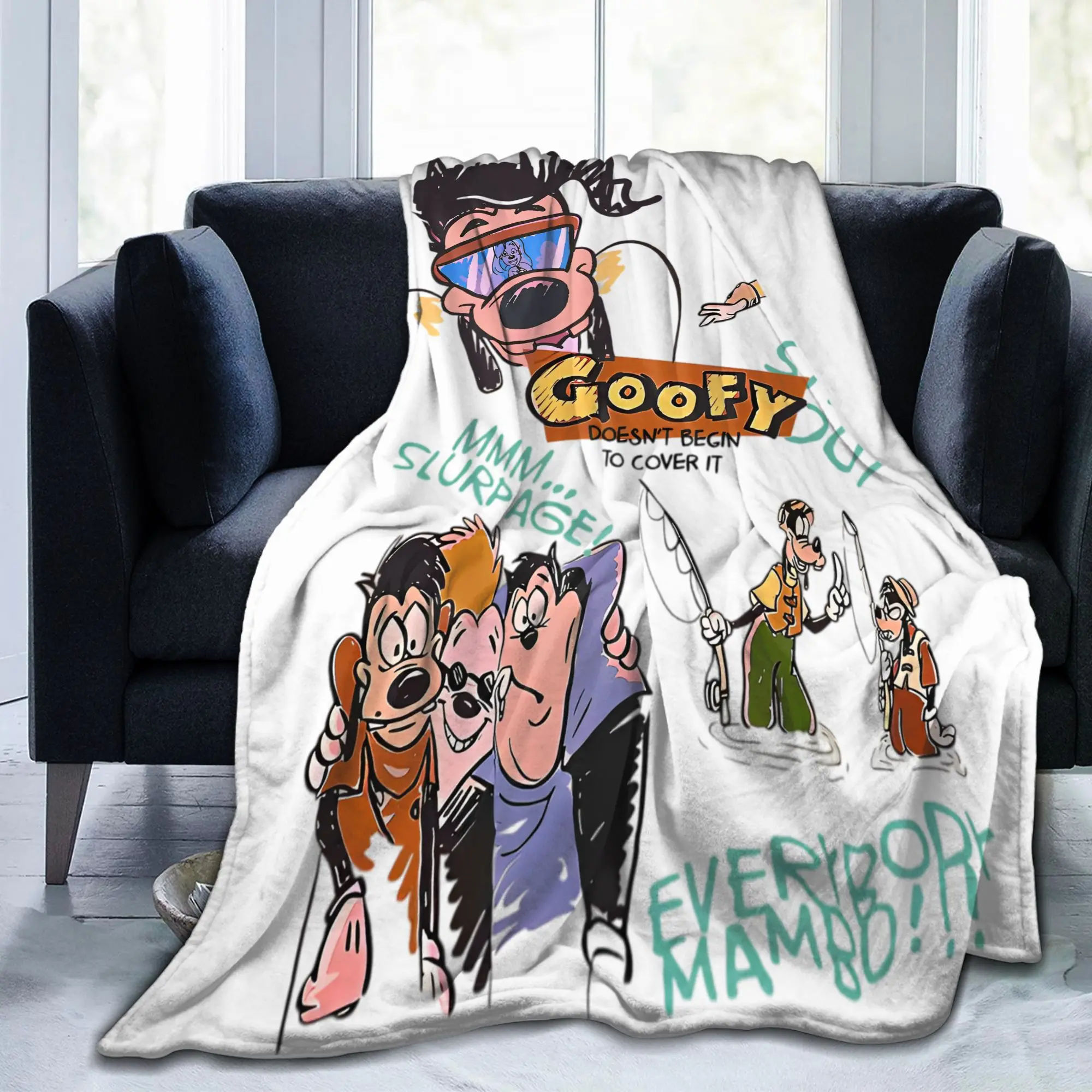 شخصيات فيلم جوفي رسم بطانية الفانيلا الخريف الشتاء ماكس وروكسان متعددة الوظائف سوبر لينة رمي بطانية المفرش #2