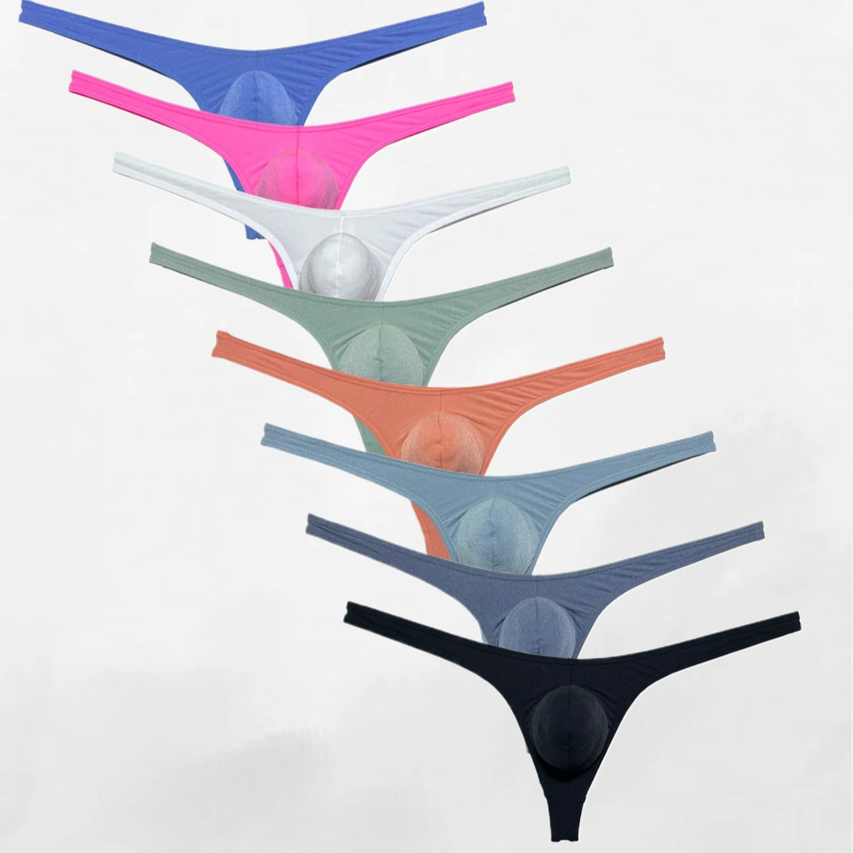 

Men's String Thong Underwear Pouch Underpants Male Bikini G-string Low-rise Briefs Tangas Sissy Panties Soft Second-skin Comfort