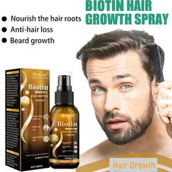 Productos para el crecimiento del cabello para hombres y mujeres, biotina, Spray Anti pérdida de cabello, tratamiento del cuero cabelludo, cuidado de crecimiento rápido, aceites esenciales