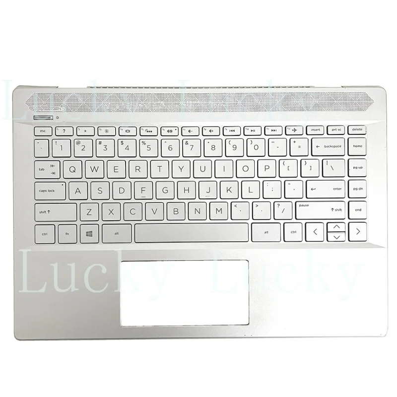 f   US Keyboard&PalmRest For HP 14-CE L19195-001 with backlit fingerprint Version