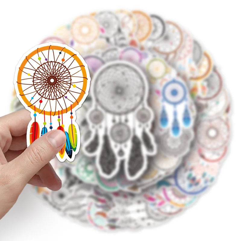 10/25/50pcs Dream Catcher Graffiti Stickers Aesthetic for Guitar Laptop Pad Phone Fridge Luggage Water Bottle Scrapbook