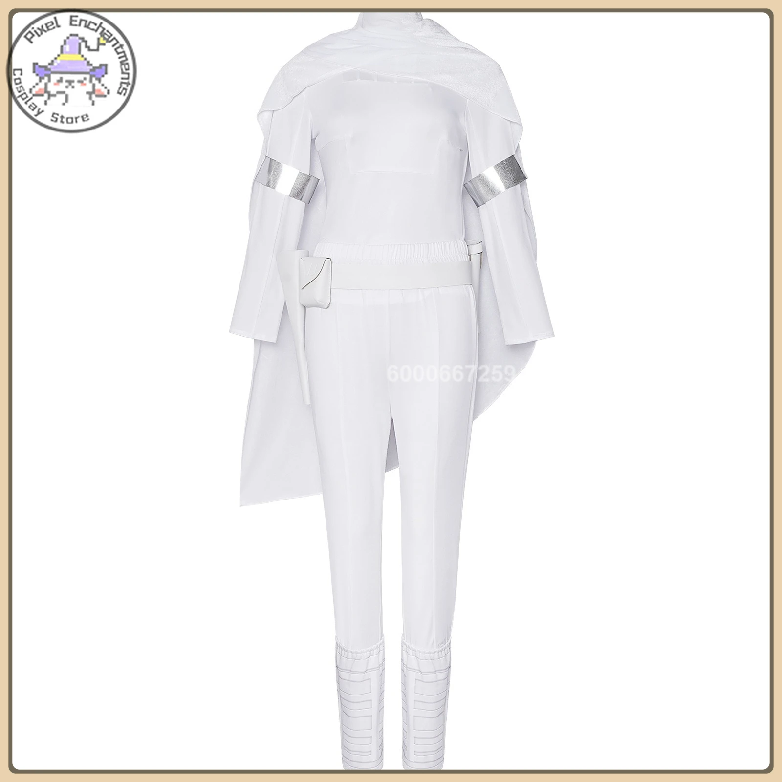 

Queen Amidala Cosplay Costume Classic White Uniform Set Full Set High Quality Anime Clothes Comic Con Party (Female Adult)