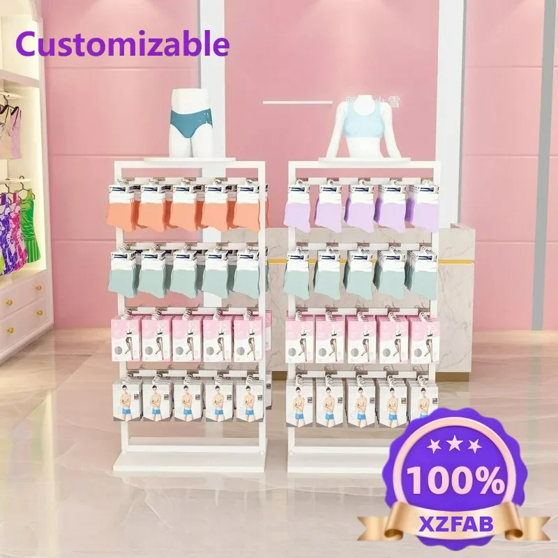 Factory Direct 2026 Socks, stockings, pantyhose shelves, boxed underwear, shorts display racks, island racks, mobile phone cases