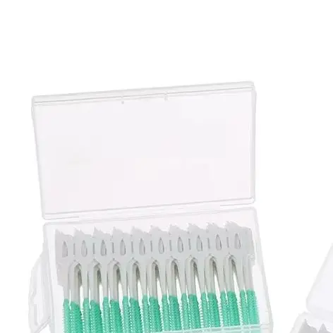 

40Pcs/set Dental Super Soft Silicone Interdental Brushes Dental Floss Toothpicks Cleaning Brush Oral Hygiene Care