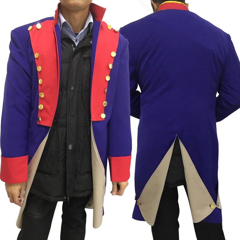 زي من valjcan ، زي للعب الأدوار ، أداء المرحلة ، معطف أزرق للكرنفال والهالوين