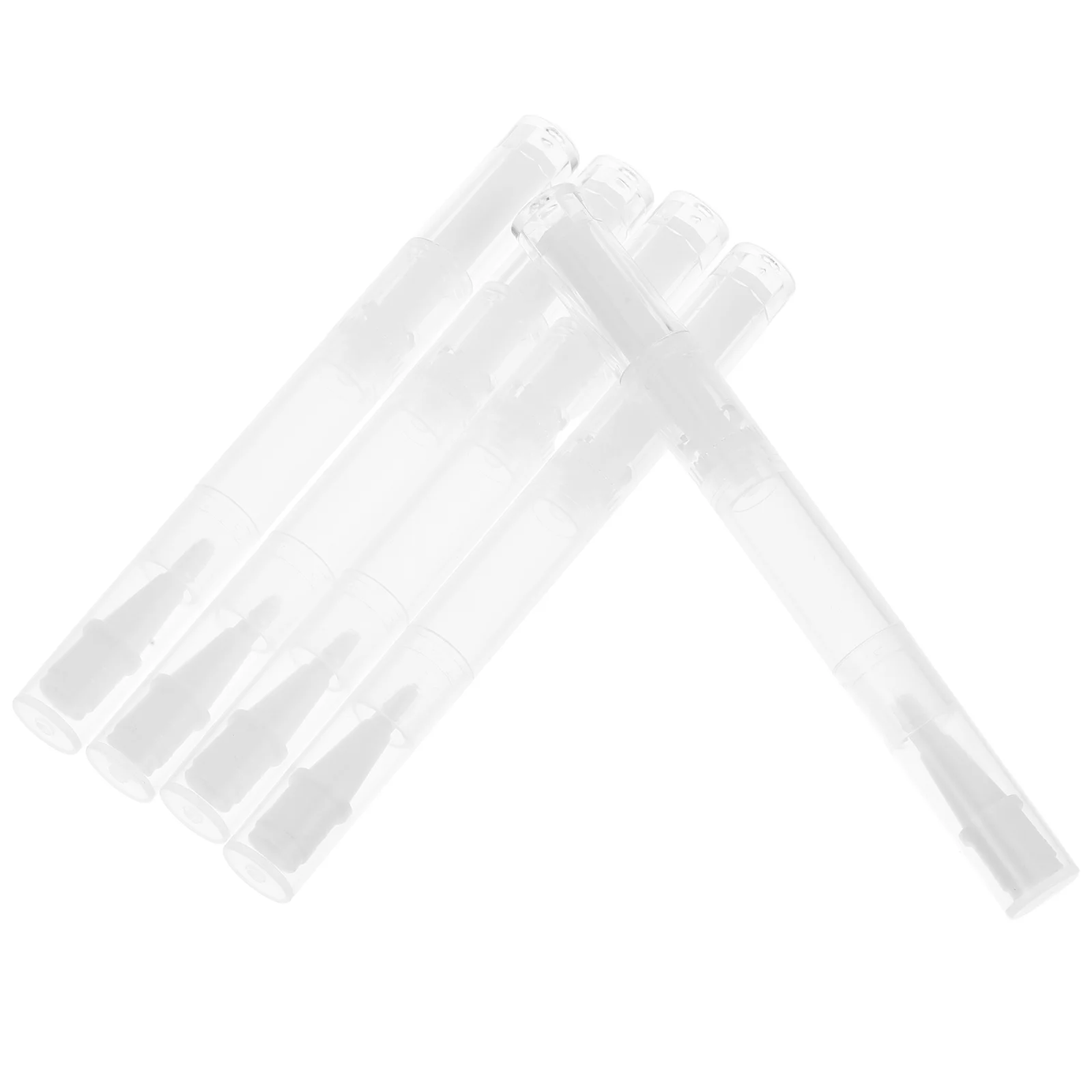 

5 Pcs Empty Bottle of Nail Polish and Eyelash Growth Liquid Packaging Lip Gloss Tube Oil Transparent Pens Plastic Travel Clear