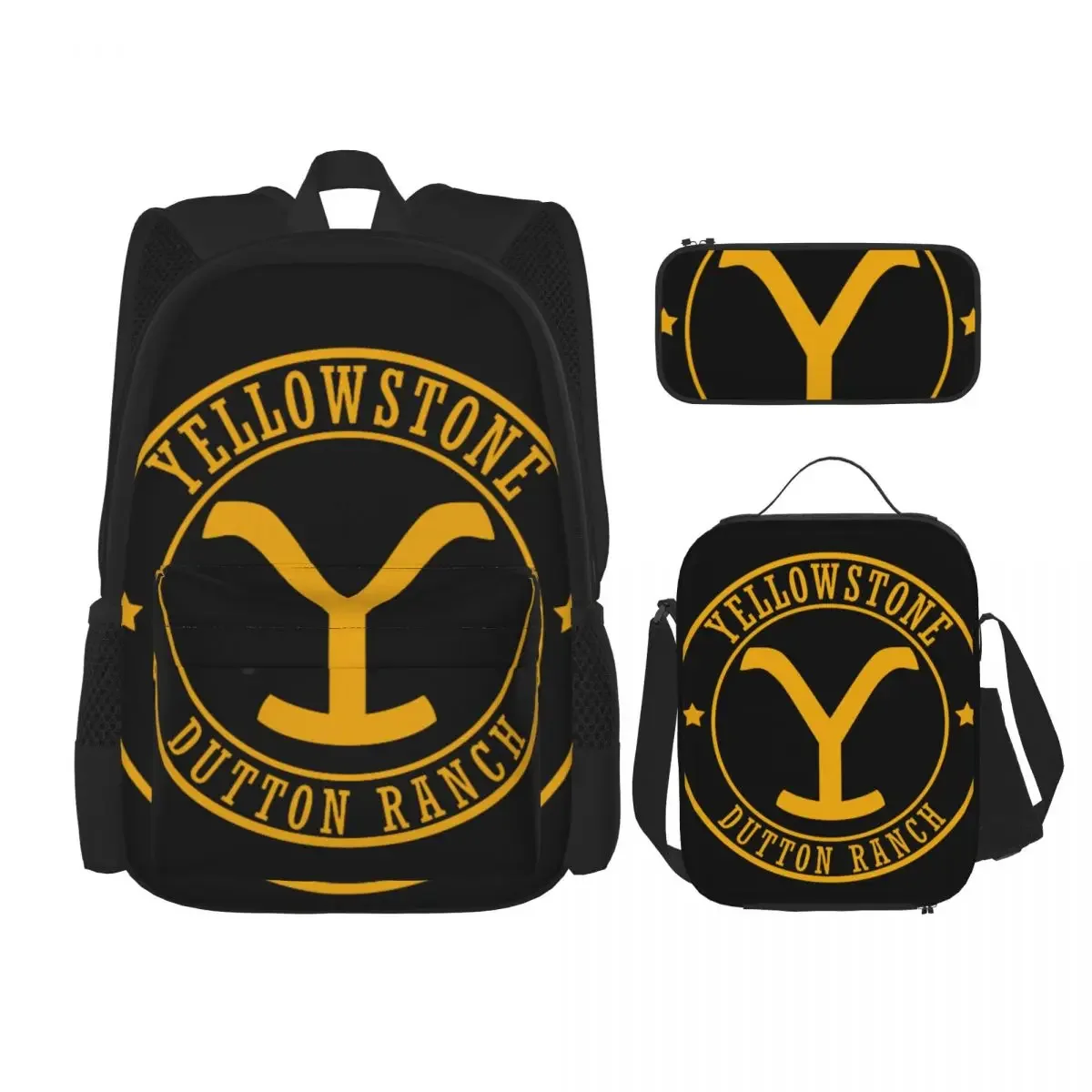 

Yellowstone Quick Dry Dutton Ranch Backpacks Boys Girls Bookbag Children School Bags Rucksack Lunch Bag Pen Bag Three-Piece Set