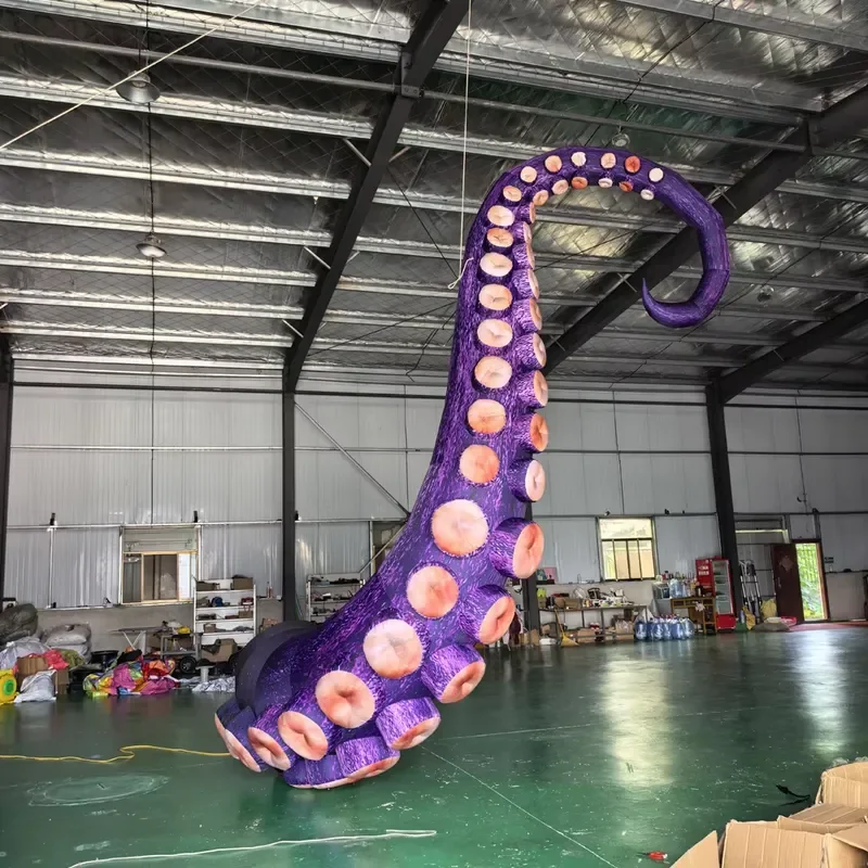 Giant Inflatable Octopus Tentacles Sea Monster Model Rooftop Decorative Inflatable Tentacle for Halloween bar Mall Festival