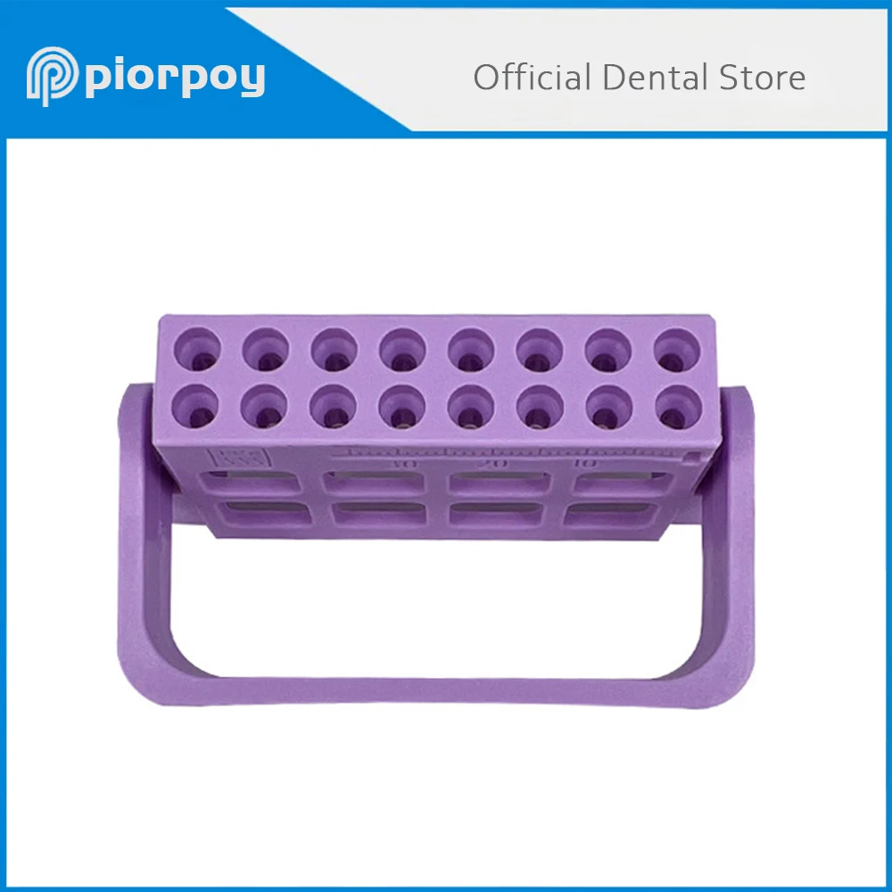 PIORPOY 8/16 Holes Dental Endo Root Canal File Holder Dispenser Block For Dentistry Files Drills Organizer Dentist Instruments