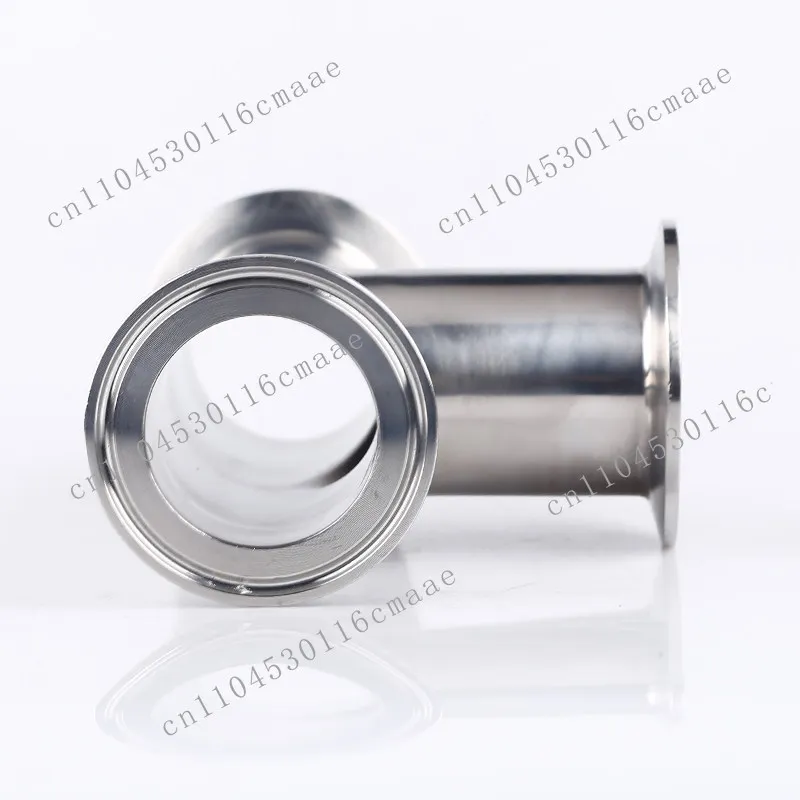 Quick installation tee sanitary grade 304 stainless steel medical 316 internal and external mirror polishing fast water pipe