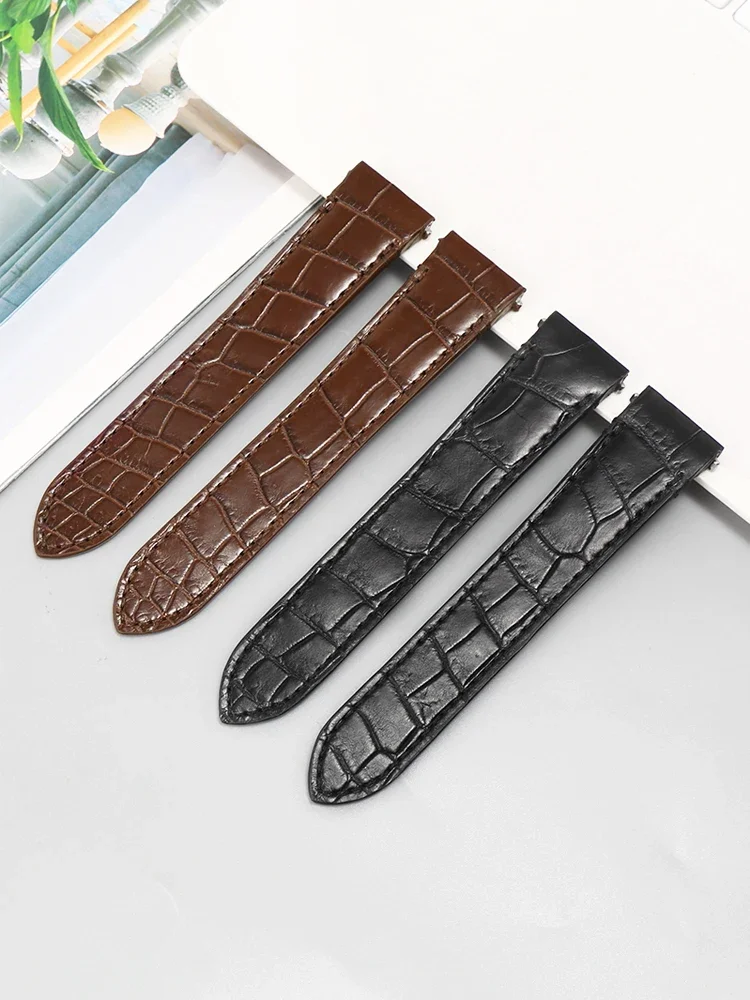 Leather Watch Strap Men's Suitable C-a-r-t-i-e-r Santos WSSA0010 New Quick Release Cowhide/Alligator Strap