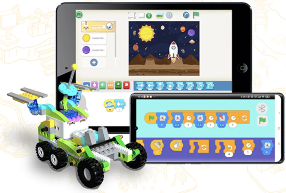 مجموعة بناء تروس ICQbot للإلكترونيات التفاعلية Wedo2.0 مجموعة ترميز بمقياس 1:8 لصندوق الأطفال المعبأ