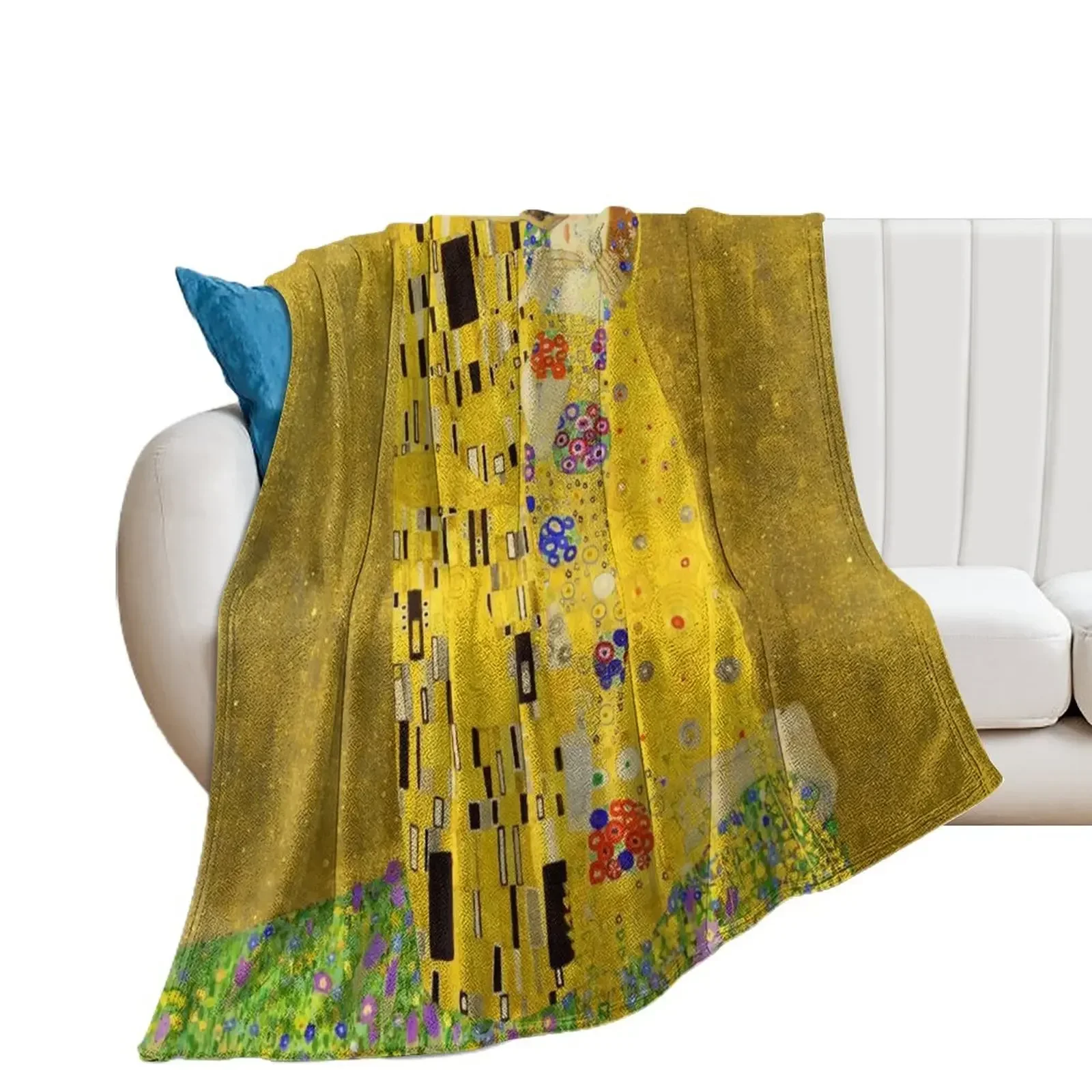 The Kiss (High Resolution), Gustav Klimt Throw Blanket Nap Soft For Sofa Thin Blankets