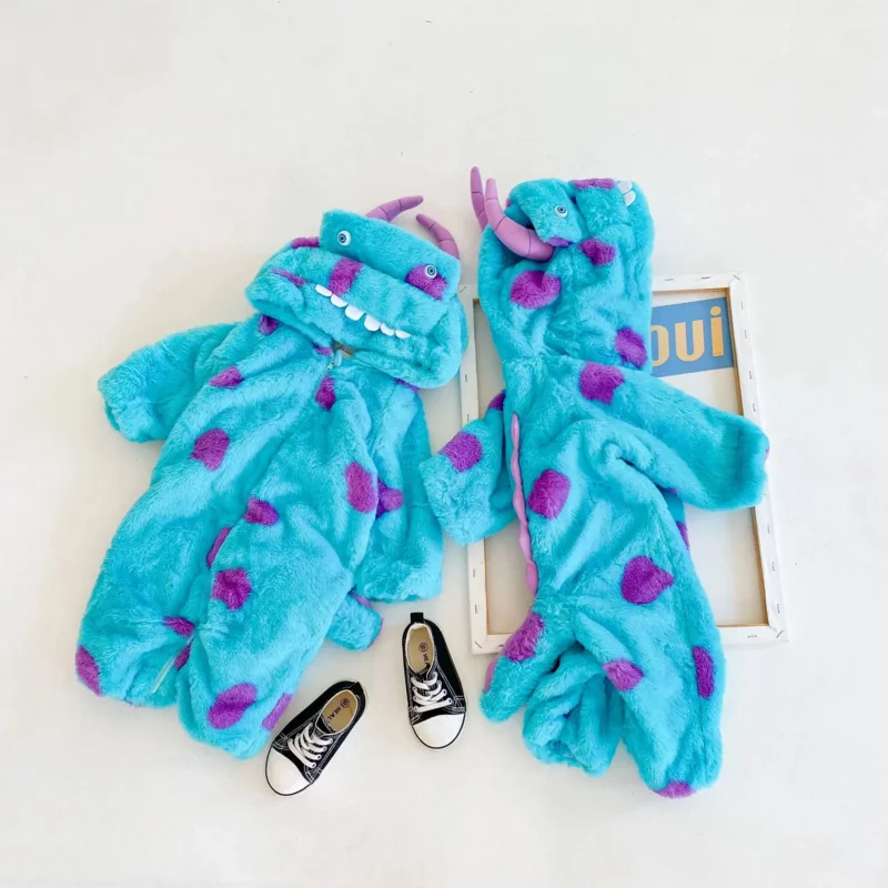 

2025 New Red Monster Net Baby Clothes, Dinosaur Jumpsuit, One-Piece Pajamas, Cute Animal, Autumn and Winter ★ ★ ★ hh