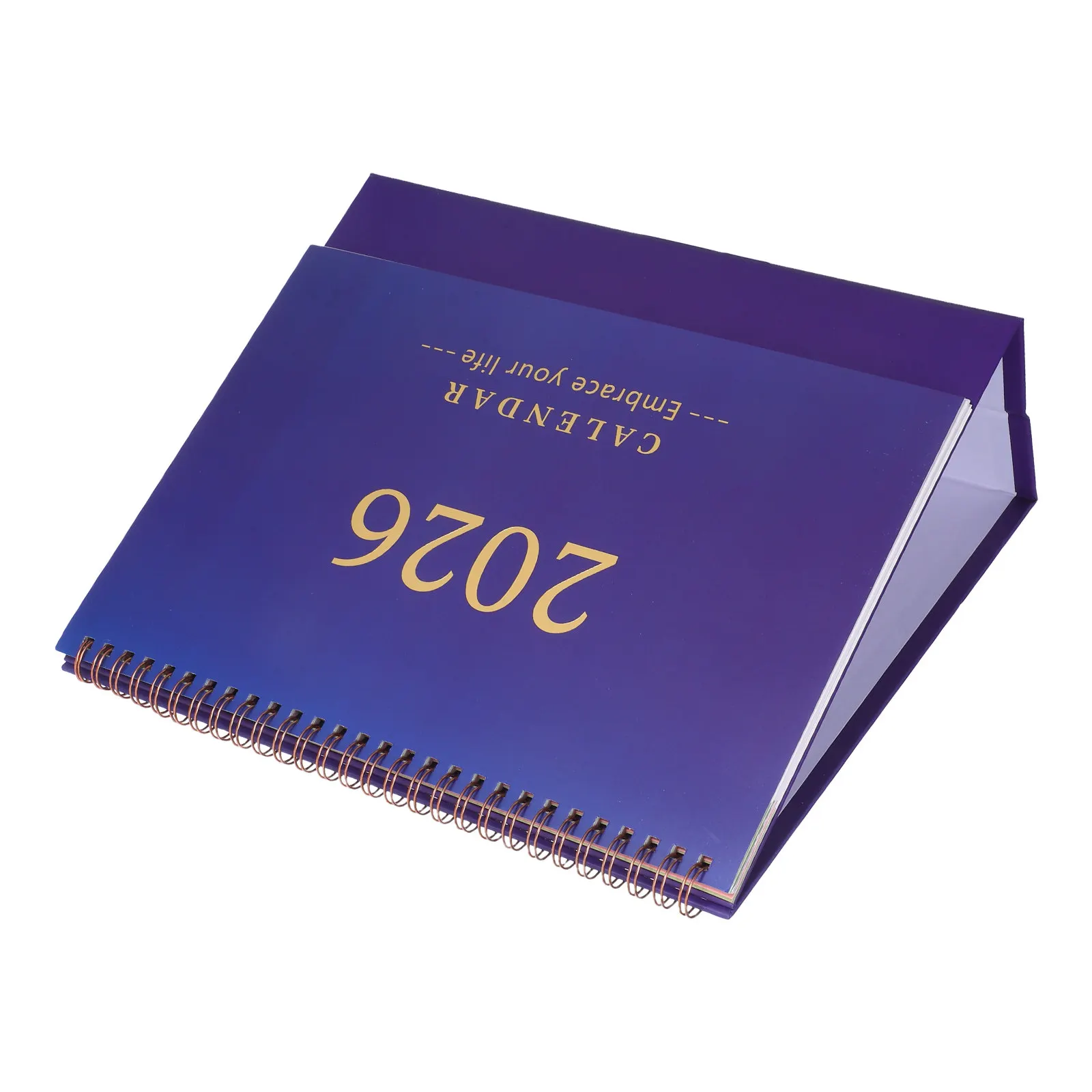 

2026 Standing Flip Desk Calendar with Coil Binding Daily Monthly Planner for Office Home Management Organization