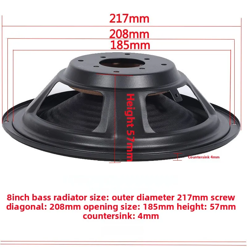 MW Audio 1 stks 8 10 12 15 Inch Fake Speaker Bass Passieve Radiator Omkerende Ijzeren Wastafel Houder Rubberen Rand