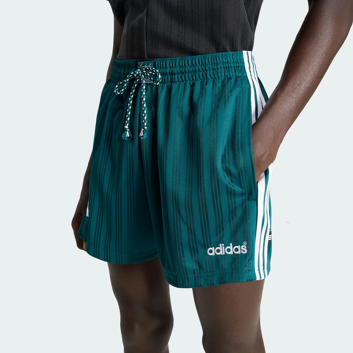 Adidas genuine summer men's lace up loose retro football shorts KA8102