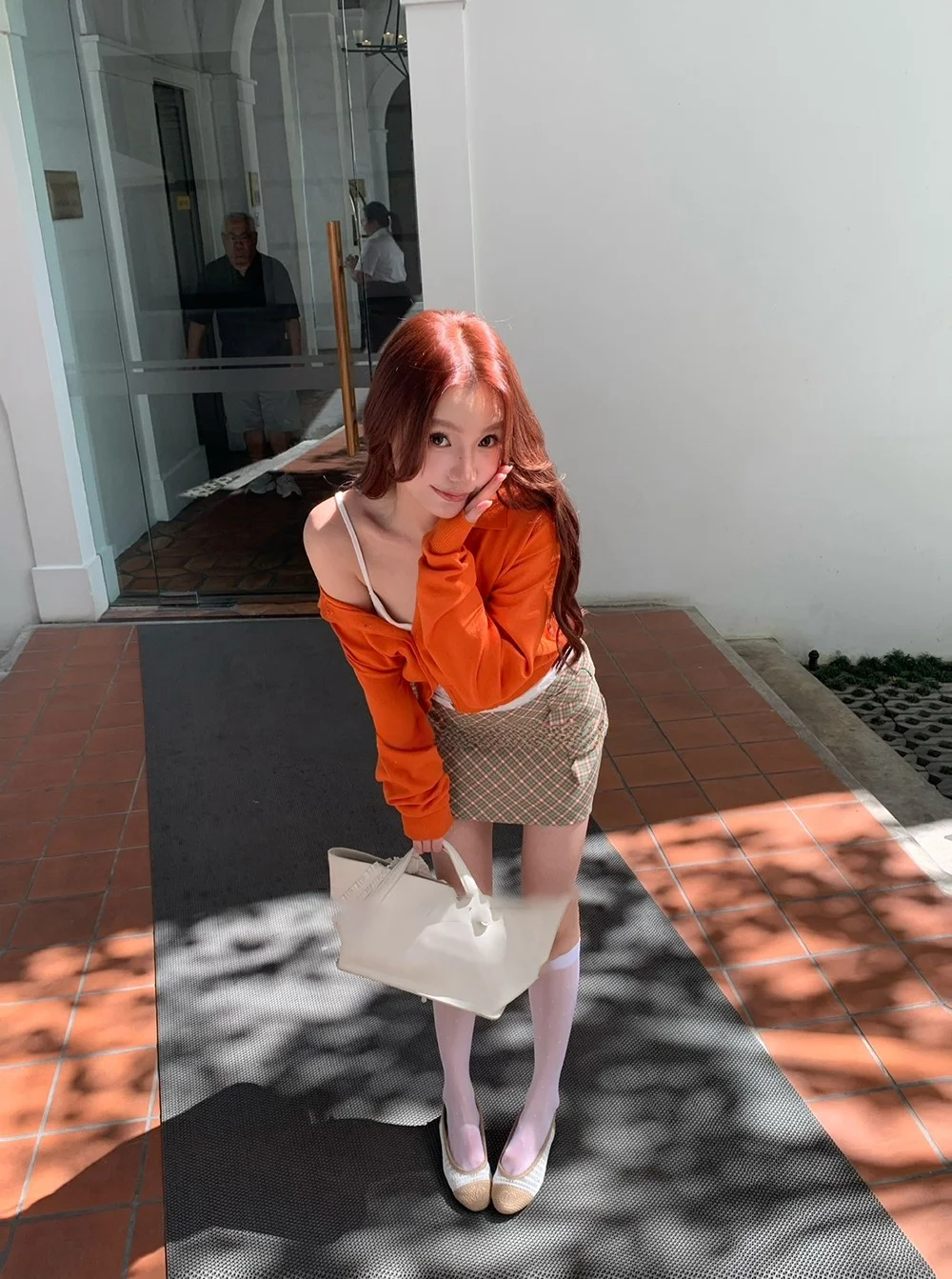 

Стильная клетчатая юбка с высокой талией, приталенного кроя, А-силуэта, весна-лето, новая модель, женская мода, полиэстер.