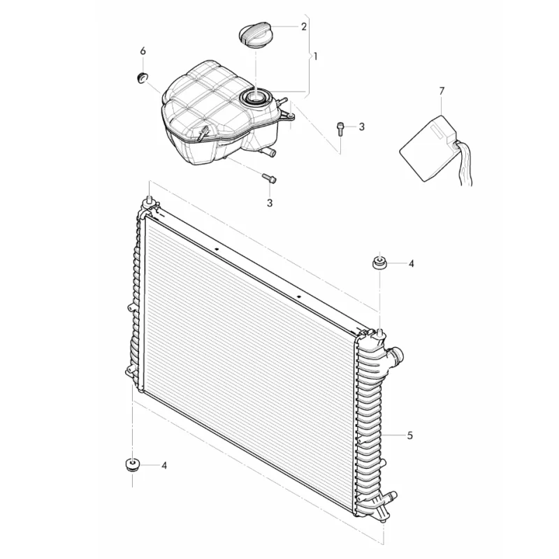 

3W0198115J Engine tank radiator for Bentley CONTINENTAL GT FLYING SPUR 6.0T