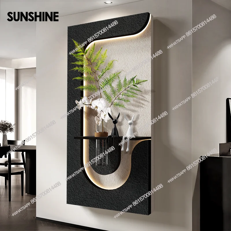 

Entrance Decorations LED Wall Lamps For Corridor Hallway Living Room Modern Sandstone Hanging Painting Lustre Home Mural Lights