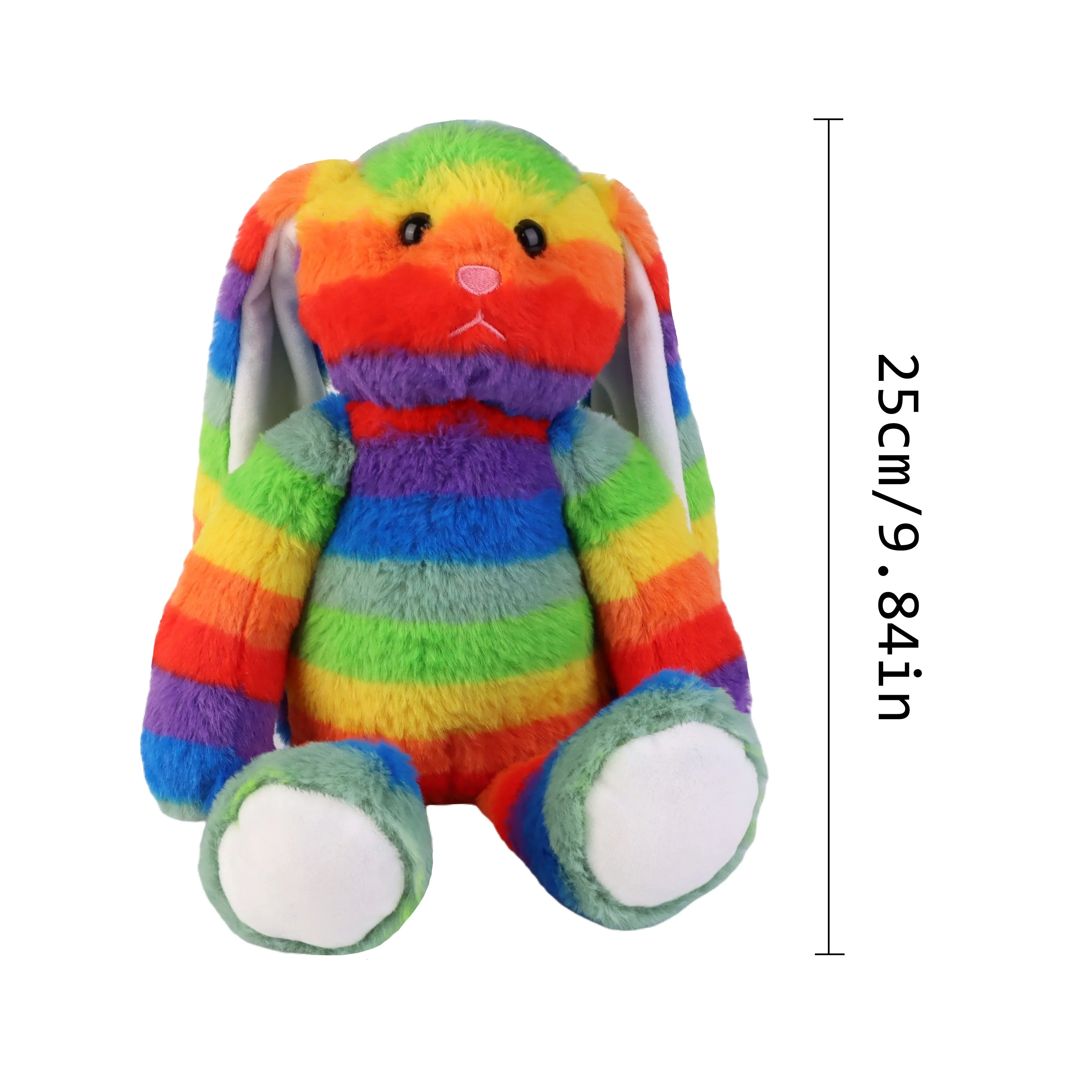 لعبة أرنب عيد الفصح كاواي القطيفة مع آذان طويلة دمية حيوانات محشوة ملونة رمي وسادة عيد الفصح وعيد الحب