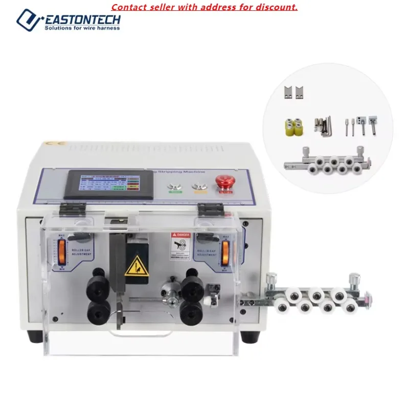 

EW-02A+ Automatic Cable Wire Cord Cutting Stripping Machine 0.1-4.5sqmm Range Touch Screen Cable Manufacturing Equipment
