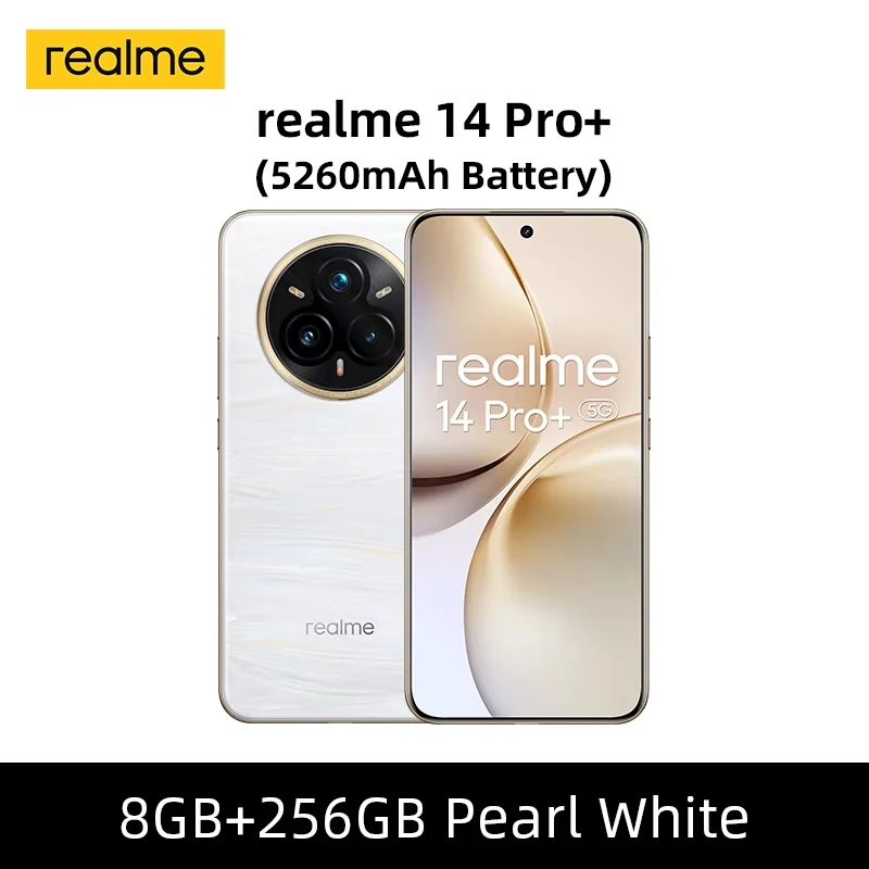 Global Versie realme 14 Pro Plus 5G Smartphone Sony 3X Periscope OIS Camera Snapdragon7s Gen 3 80 W SUPERVOOC Lading IP69
