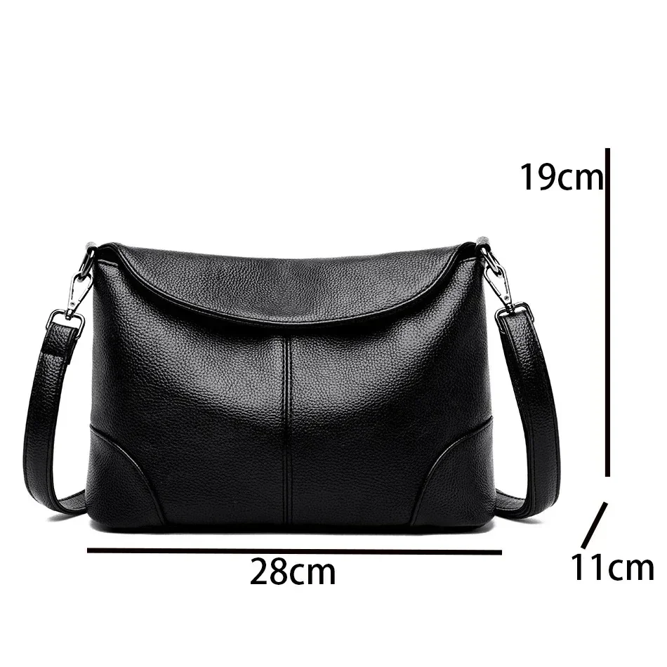 High Quality Soft Leather Shoulder Crossbody Bag for Women 2024 Luxury Handbags Women Bags Designer Fashion Solid Color Tote Bag