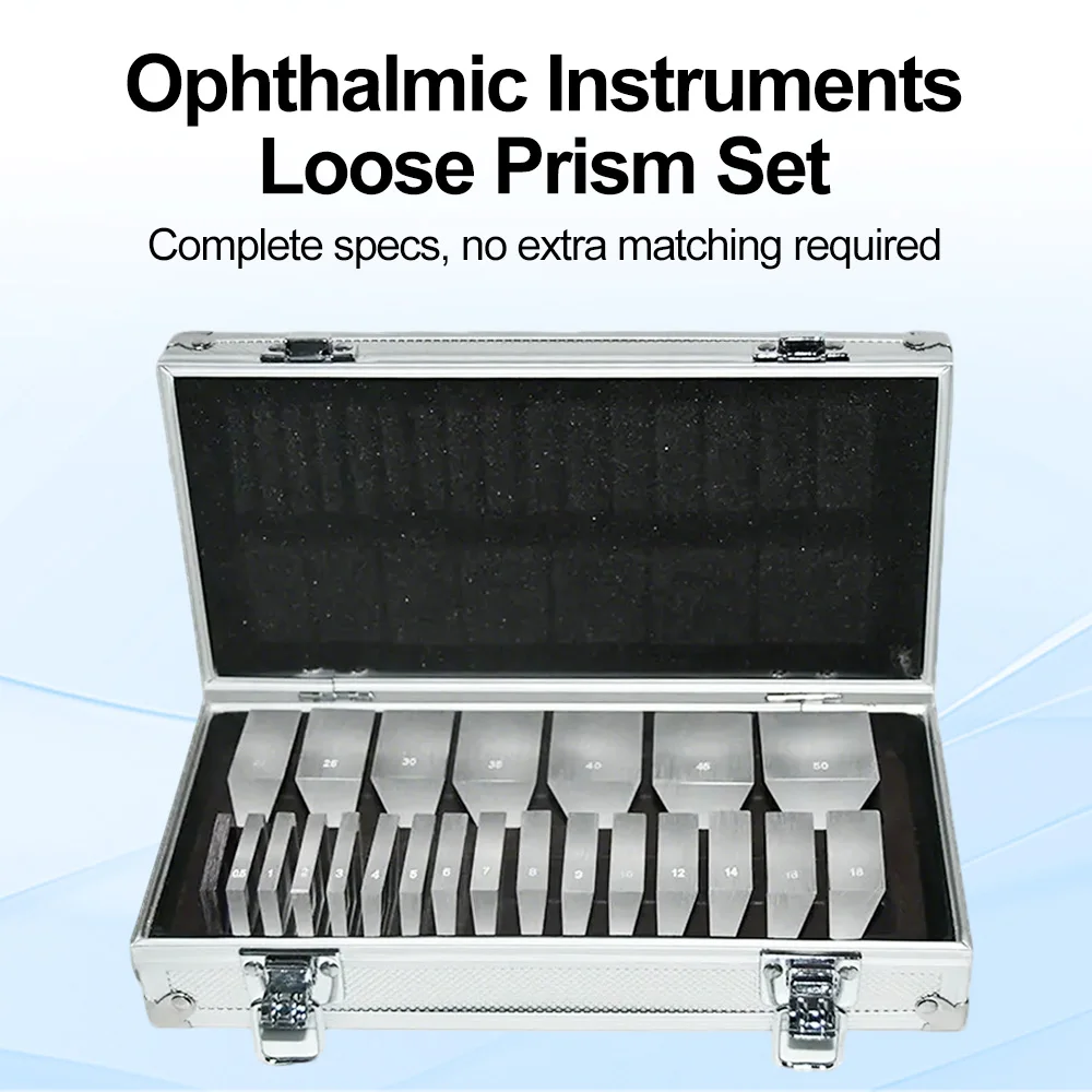 Ophthalmic Instruments Loose Prism Set For Optometry With Aluminium Case / Ophthalmic Prism Set Optical Loose Prism Aluminum Box