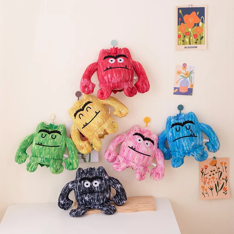 The Color Monster Plush Toy Picture Book Stories Figure Doll Baby Appease Stuffed Pillow Room Decoration Birthday Gifts