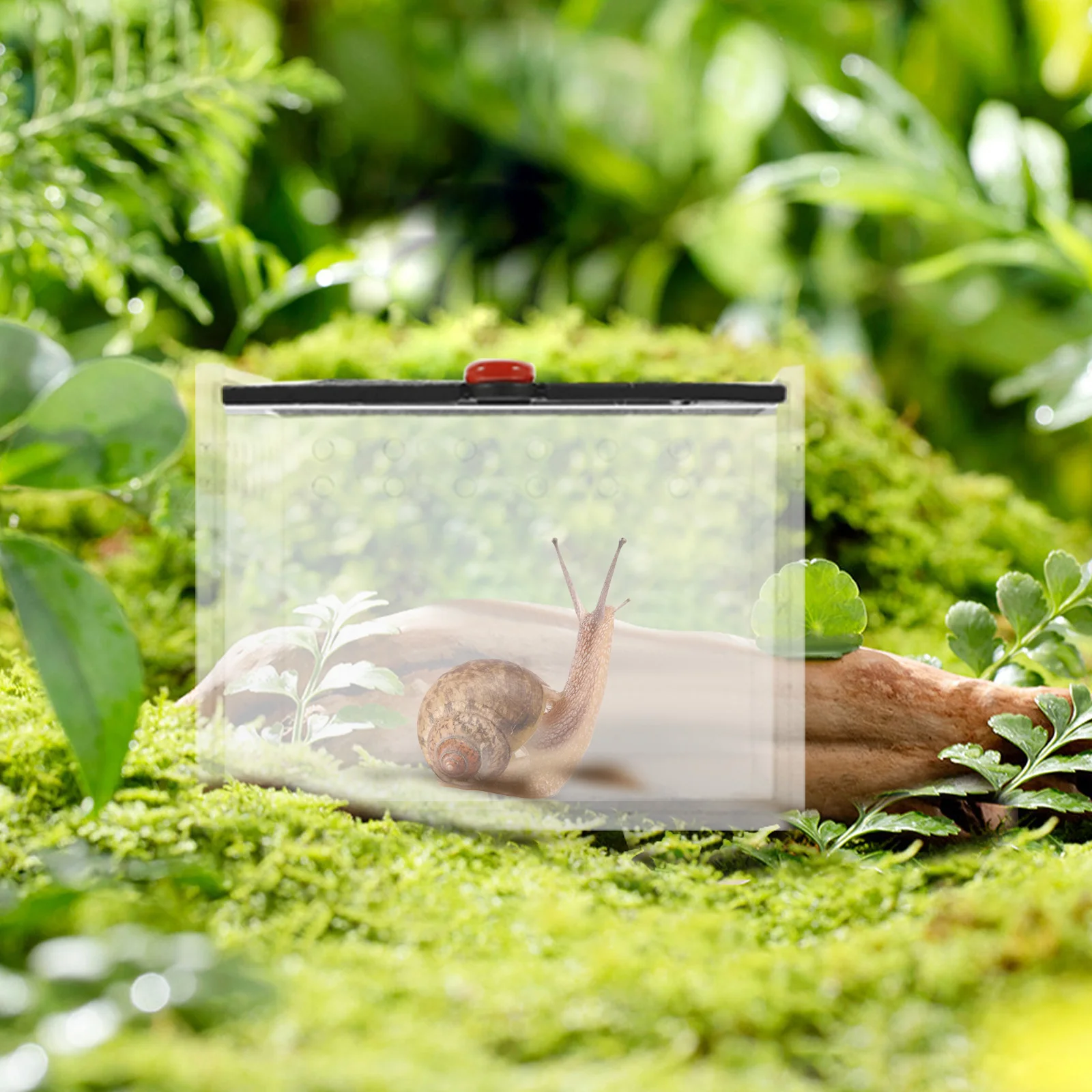 

Acrylic Container Clear Viewing Pet Cases Boxes Spider Frog Snail Terrarium Reptile Feeding Habitat Display Small Holes