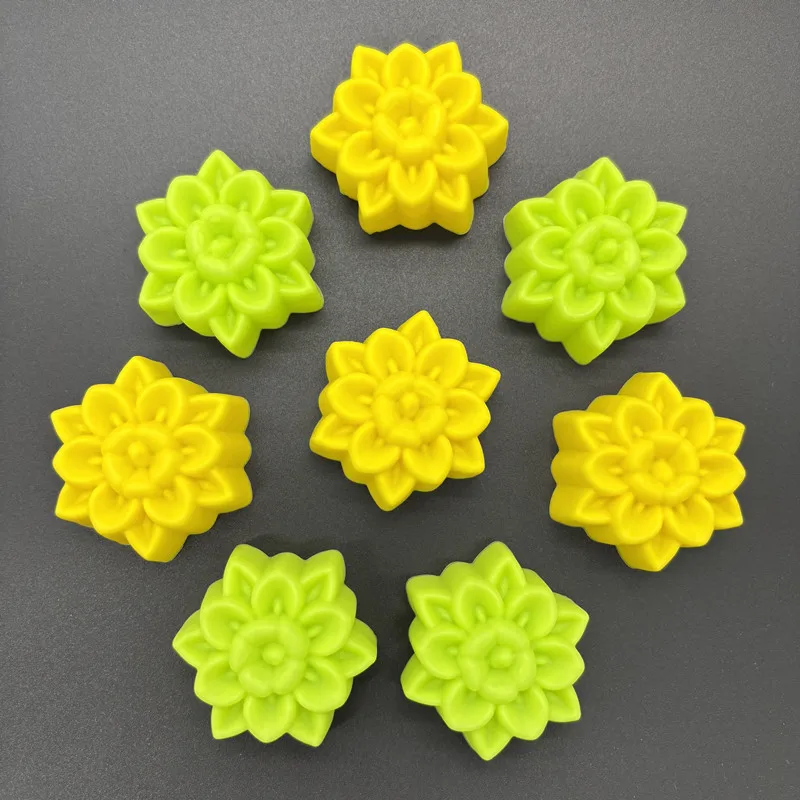 20Pcs 5cm New Beautiful Flower Cake Mold Cupcake Cup Heat Resistant Silicone Soap Chocolate Pudding Ice Molds Baking Tools