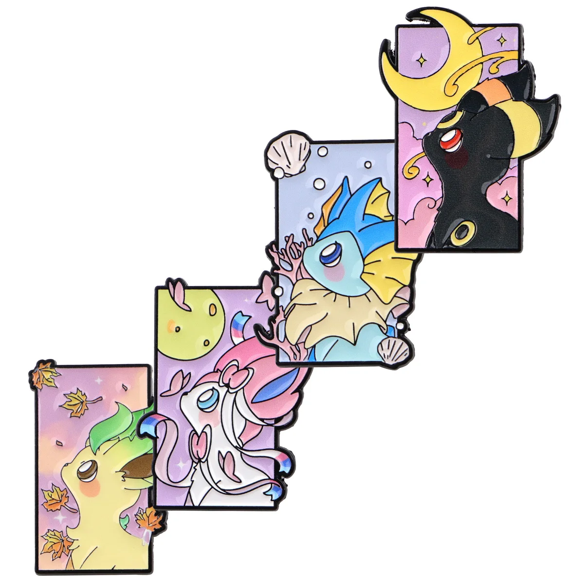10PCS Anime Game Enamel Pin Cartoon Monster Badge On Backpack Lapel Pins Cute Brooch Set Cosplay Accessories Gifts
