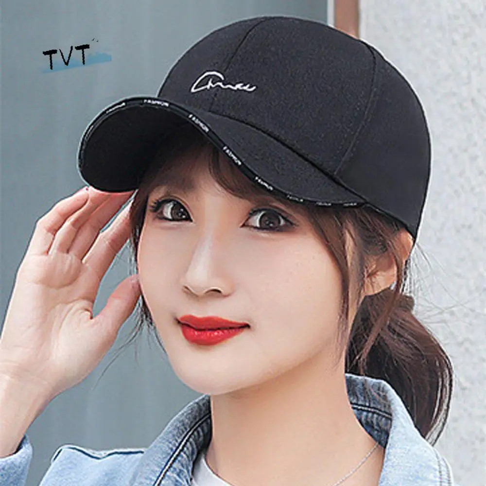 

Sunshade Outdoor Fashion Unisex Embroidery Soild Color Korean Style Cap Women Hat baseball hat Letter