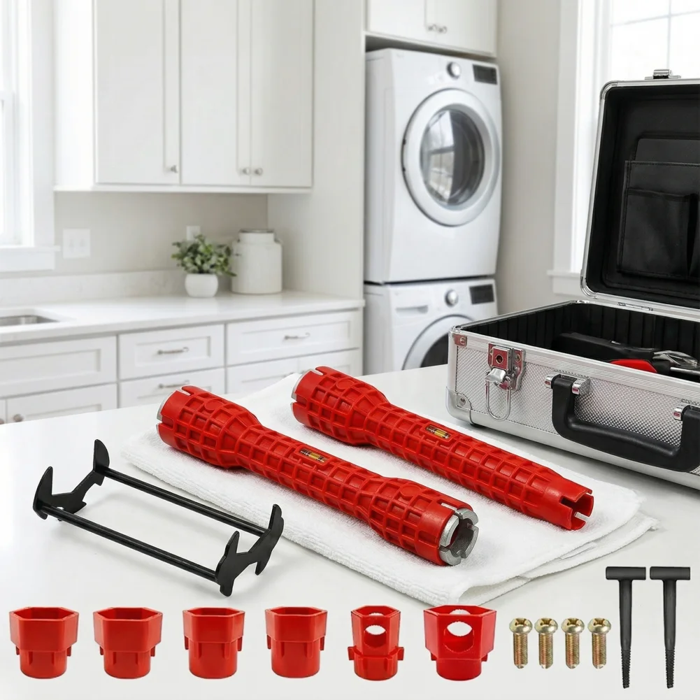 Faucet Installer Tool 16pcs Sink Wrench Set 360° Rotation Four-claw Hex Wrench Multifunctional Plumbing Socket Tool for Faucet