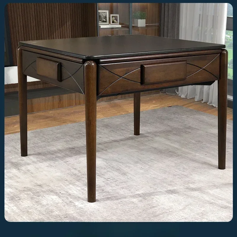 

Автоматический деревянный стол для маджонга, многофункциональный обеденный/чайный стол, электрический стол для маджонга с бесшумным механизмом, льняное покрытие