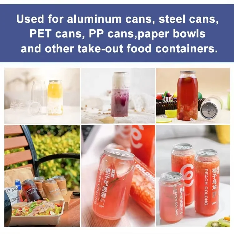 Sigillatore per lattine touch screen intelligente con coperchio facile da aprire Sigillatore non rotante di alta qualità Macchina per sigillare barattoli di bevande di stagno di succo di soda