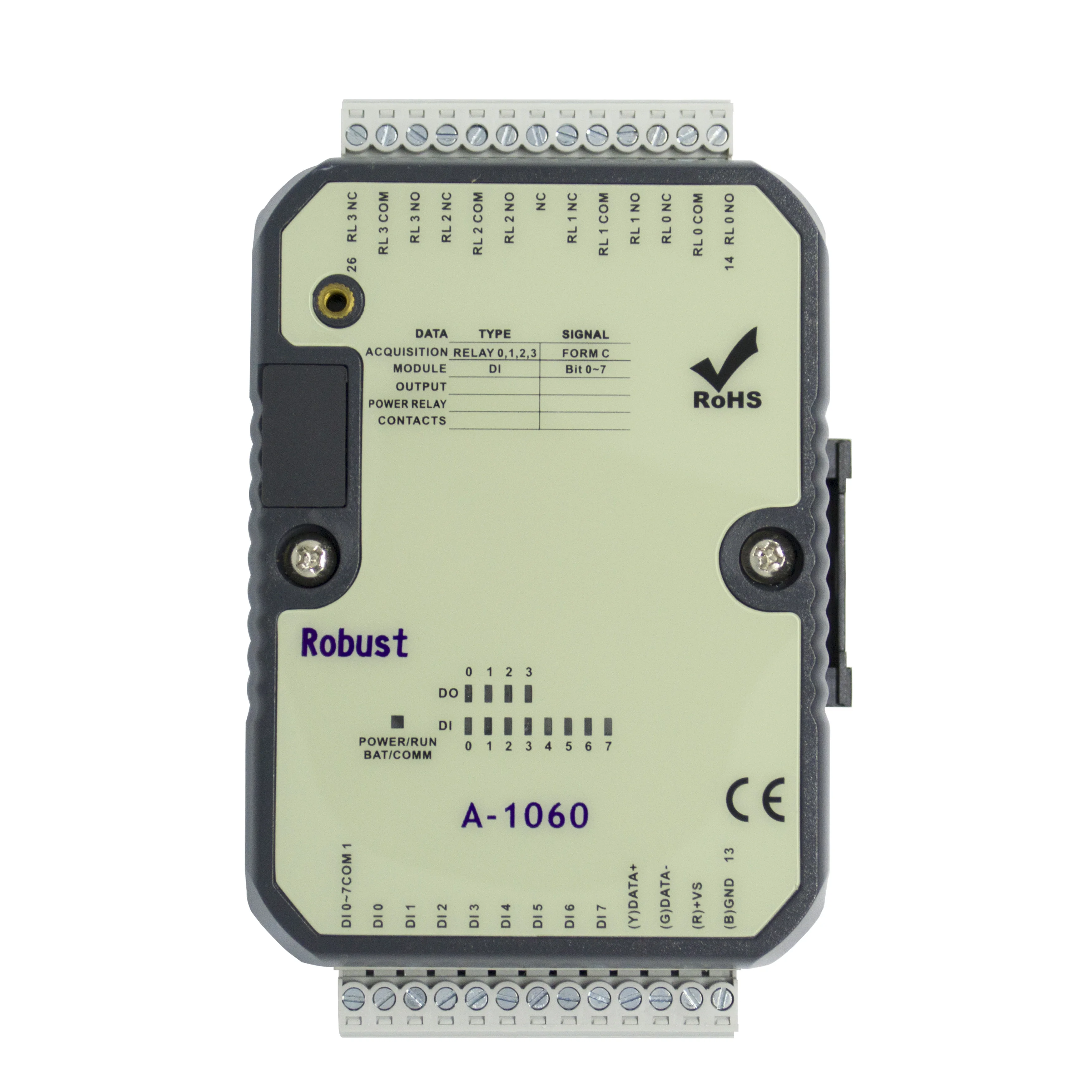 Módulo remoto de E/S Modbus RTU Relé 8DI 4DO con puerto RS485 para tomoción industrial PLC (A-1060)*