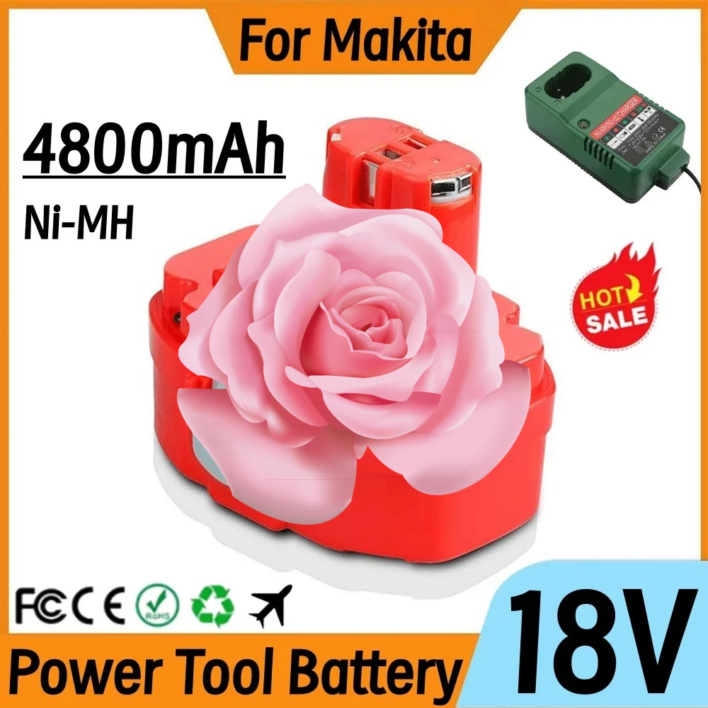 

4.8Ah 18V Battery For Makita PA18 1822 1823 1834 1835 192827-3 192829-9 193159-1 193140-2 Ni-MH Rechargable Tool Battery