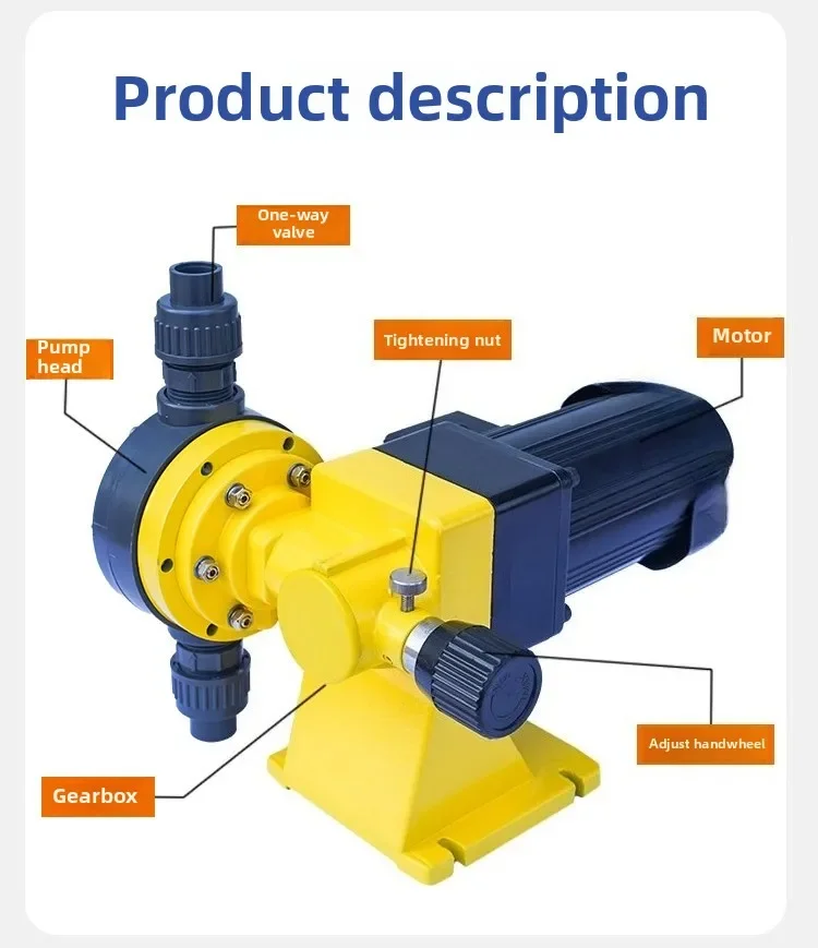 

Metering pump dosing electric acid and alkali resistant adjustable flow stainless steel