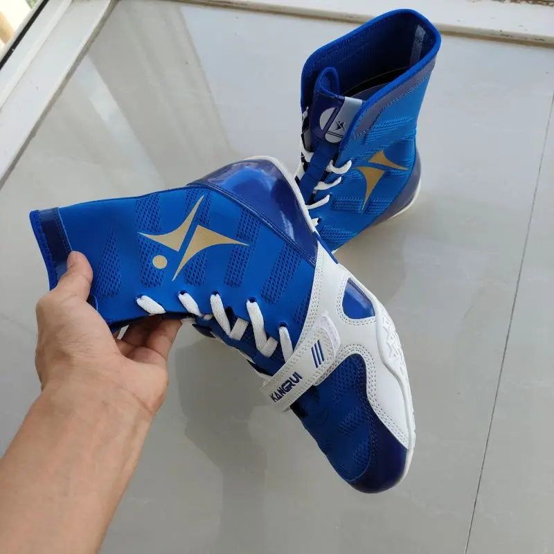 Sepatu Pertarungan Merek Mewah untuk Pria Wanita Sepatu Latihan Gym Desainer Uniseks Sepatu Tinju Tahan Pakai Sepatu Olahraga Pasangan