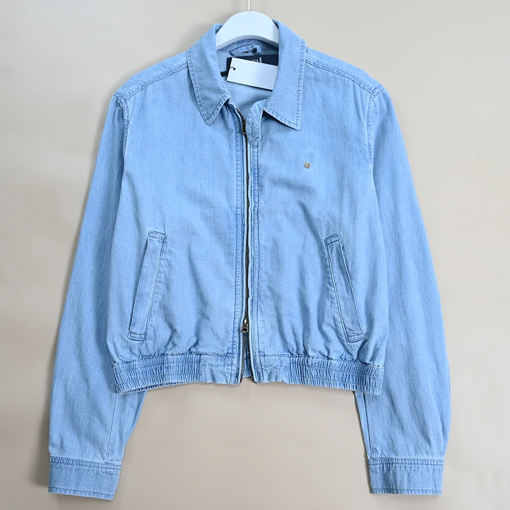 

Хлопковая верхняя одежда с застежкой-молнией Waed Jaet ort, женская верхняя одежда с тонким воротником, осеннее новое поступление, свободная посадка, длинная...