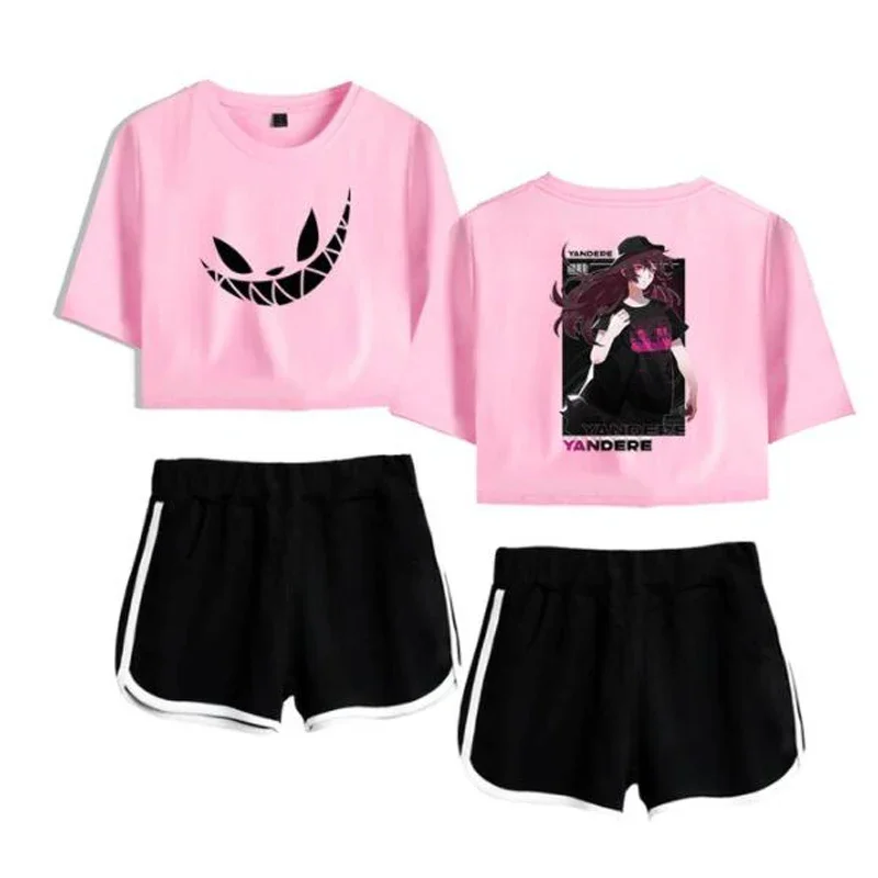 Summer Women's sets Rubius merch short sleeve crop top shorts sweat suits women tracksuits two piece outfits streetwear