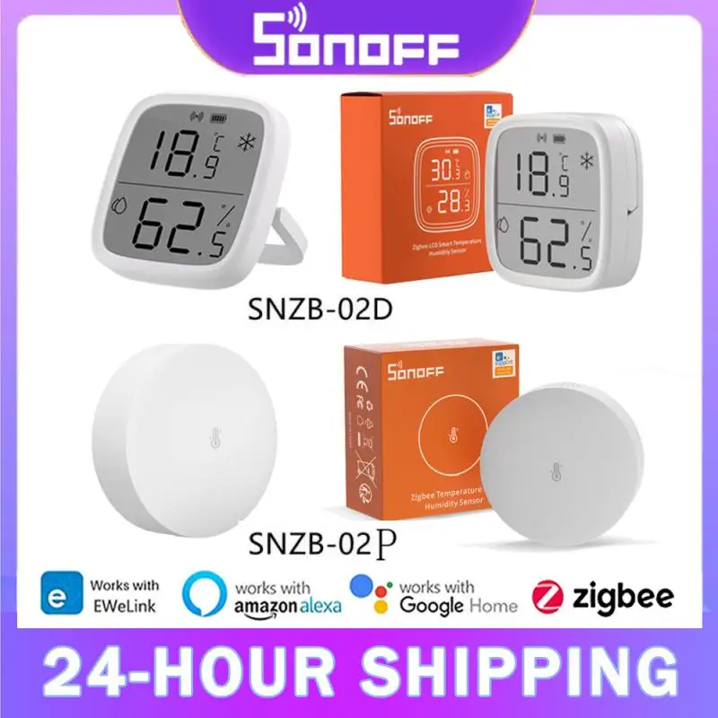 

SONOFF SNZB-02D/SNZB-02P Zigbee Smart Temperature Humidity Sensor With LCD Screen For EWeLink Alexa Google Home Assistant Alice