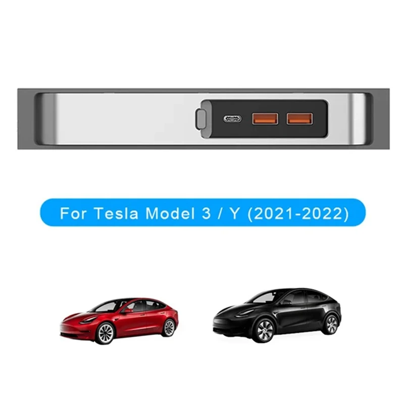 USB Hub 27W Quick Interior Charger Intelligent USB Docking Station Shunt Hub Replacement Accessories For Tesla Model 3 Model Y