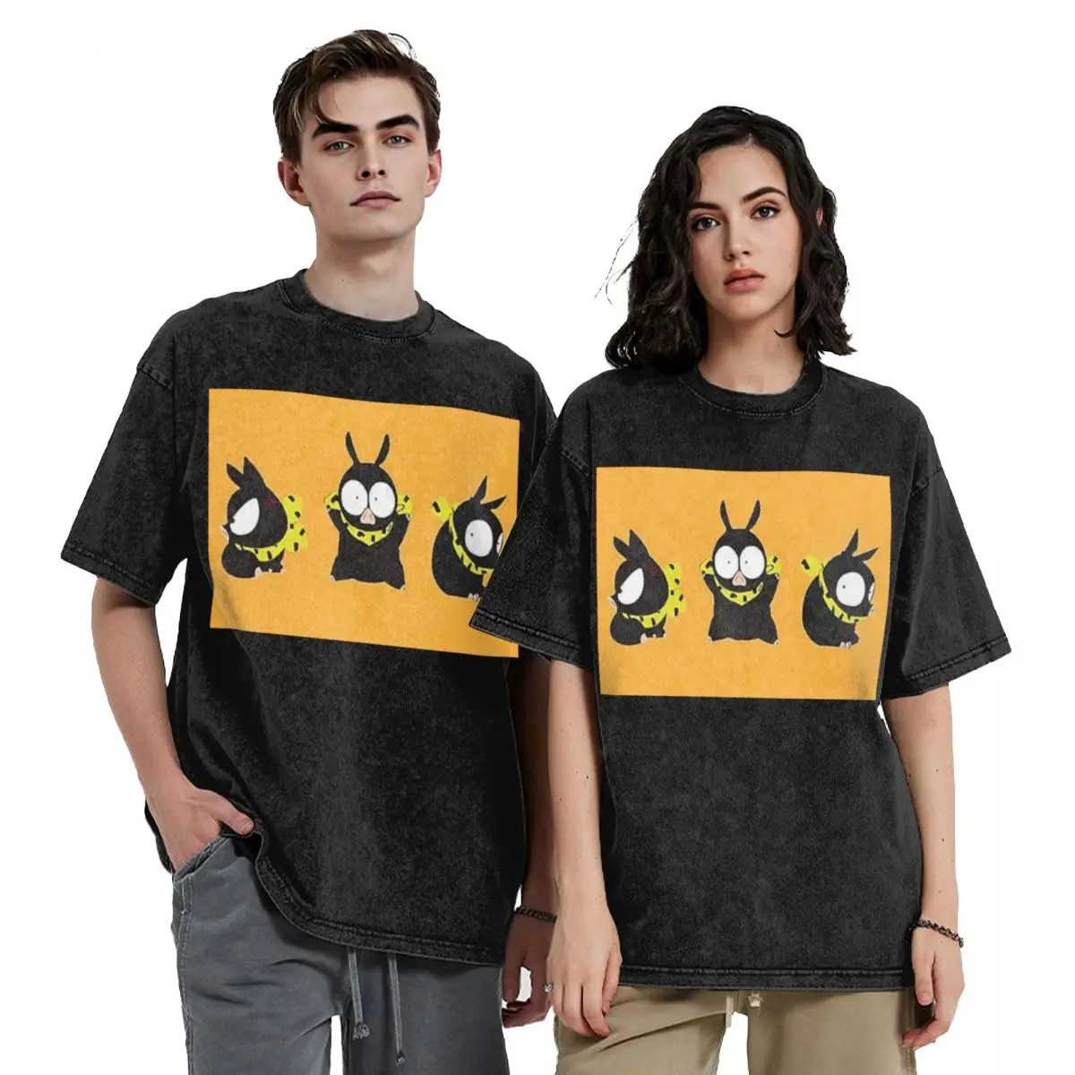 

P Chan Ranma Hip Hop Short Sleeve T-Shirts Washed Tops Tees Streetwear T Shirt Cotton for Men Women