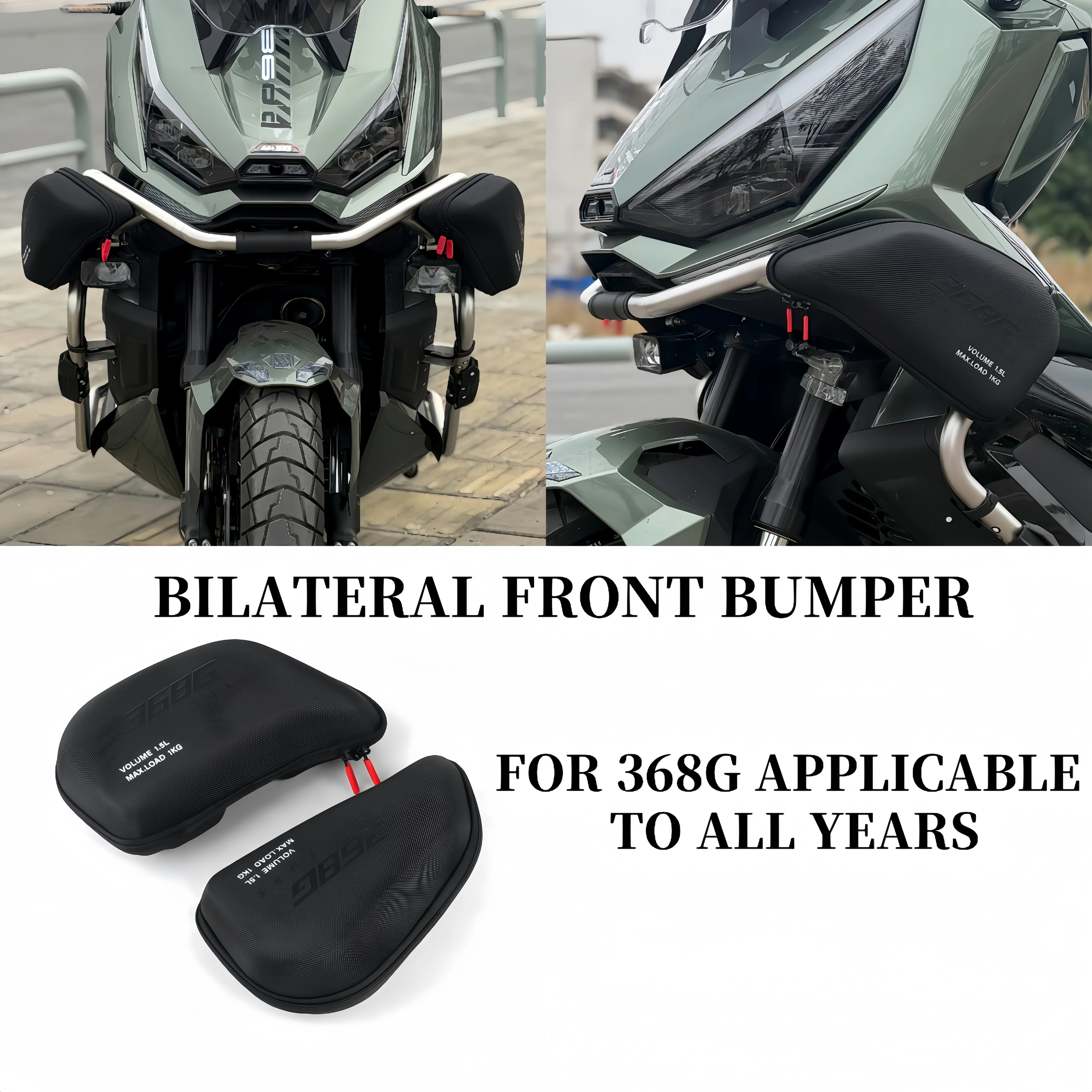 Motorcycle Side Frame Bag Storage Package Bags Waterproof Bag Front bumper side storage bag For 368G Applicable to all years