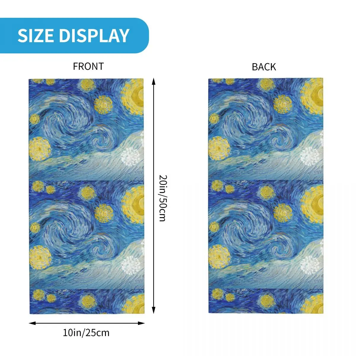 Starry Night Oil Painting Thin Bandana Neck Gaiter Starry Night Oil Painting Wrap Scarf Headband Neck Cover