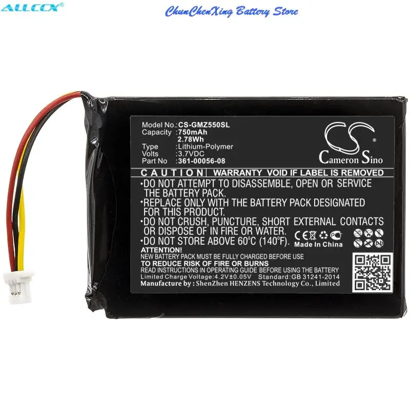 Cameron Sino 750mAh Battery 361-00056-08 for Garmin DriveSmart 5, DriveSmart 55, DriveSmart 65